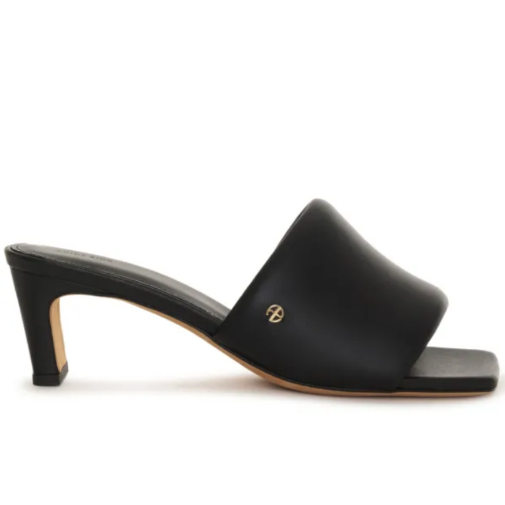 Anine Bing Black Leather Heeled Sandals